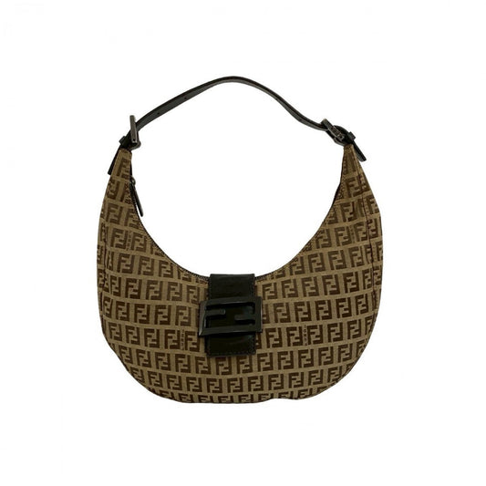 FENDI Handbag canvas Brown