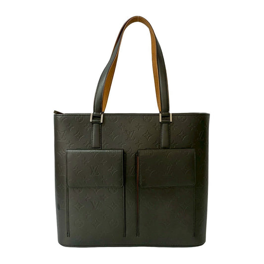 LOUIS VUITTON Tote Bag leather black Monogram mat Willwood