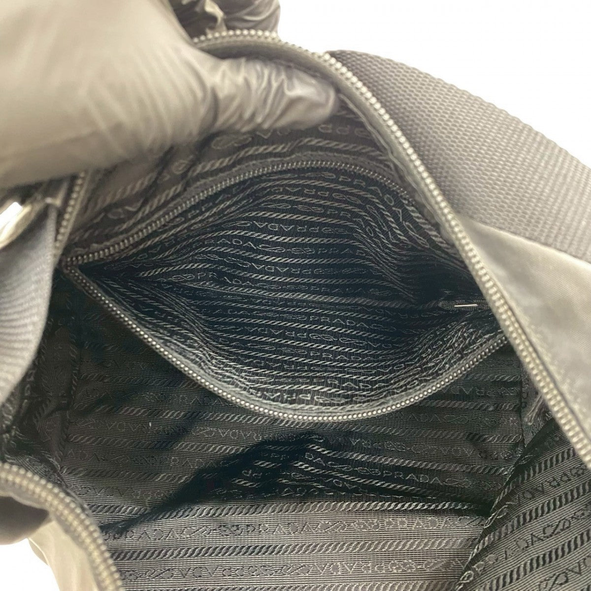 PRADA Handbag Nylon black