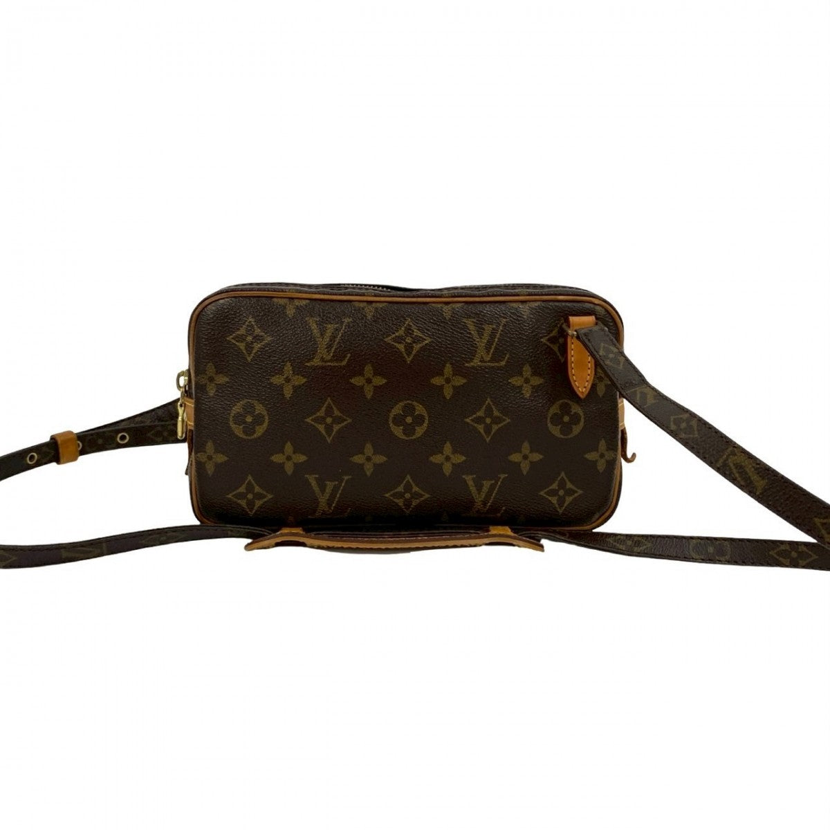 LOUIS VUITTON Shoulder Bag leather Brown Monogram marly bandouliere