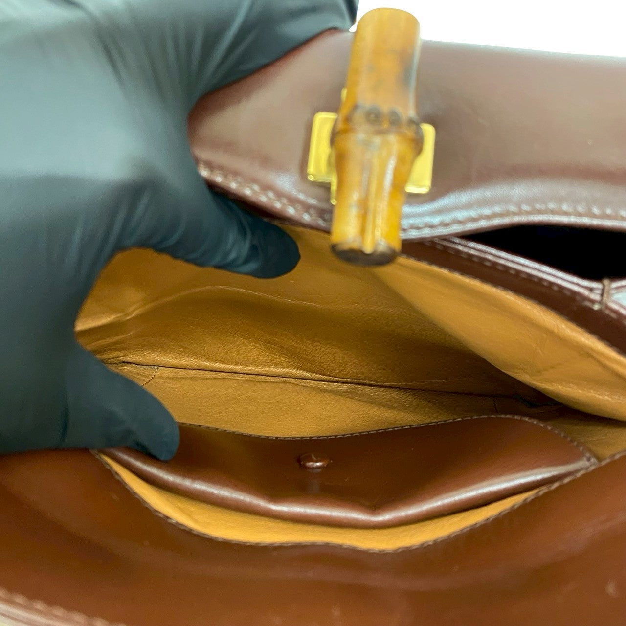 GUCCI Shoulder Bag Bamboo Brown