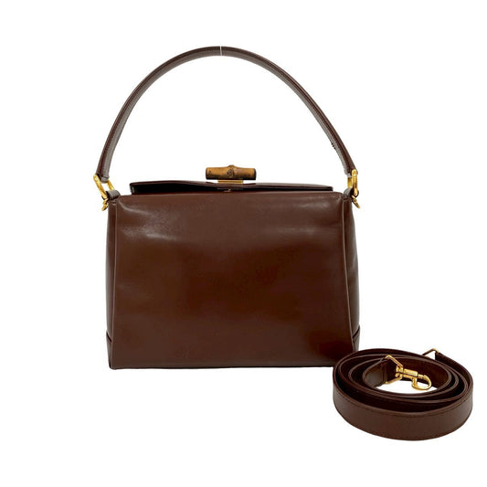 GUCCI Shoulder Bag Bamboo Brown