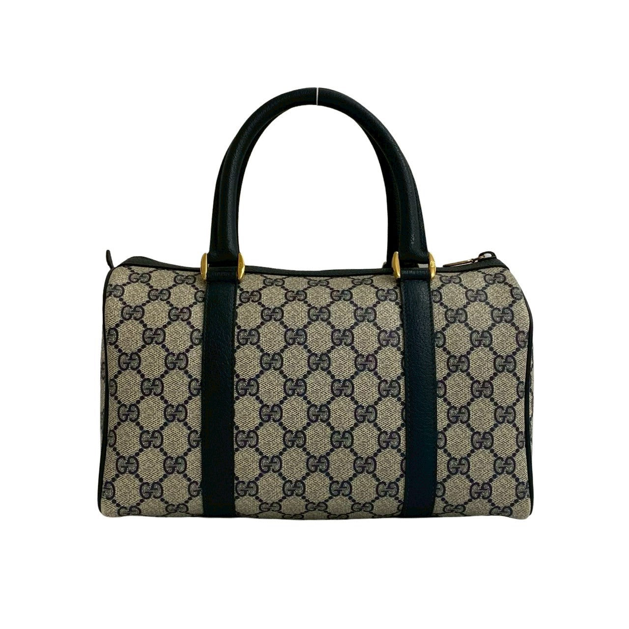 GUCCI Handbag leather Navy Sherry line