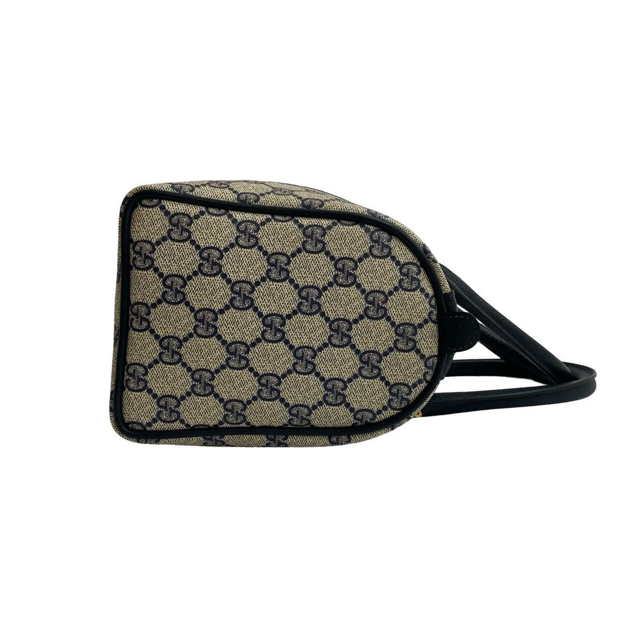 GUCCI Handbag leather Navy Sherry line