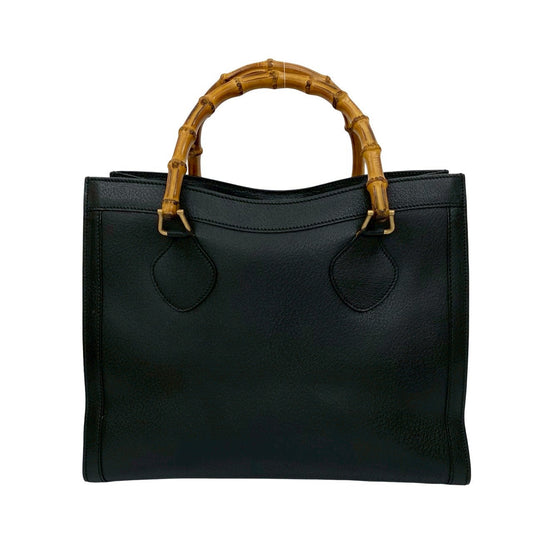 GUCCI Handbag leather black Bamboo