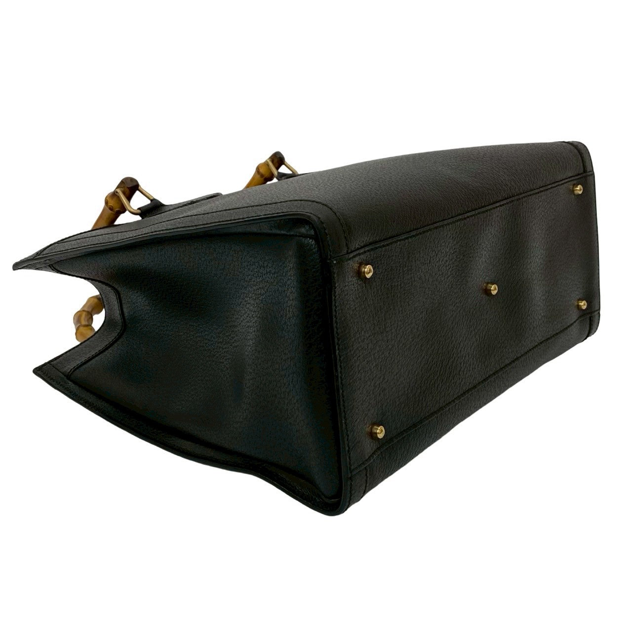 GUCCI Handbag leather black Bamboo