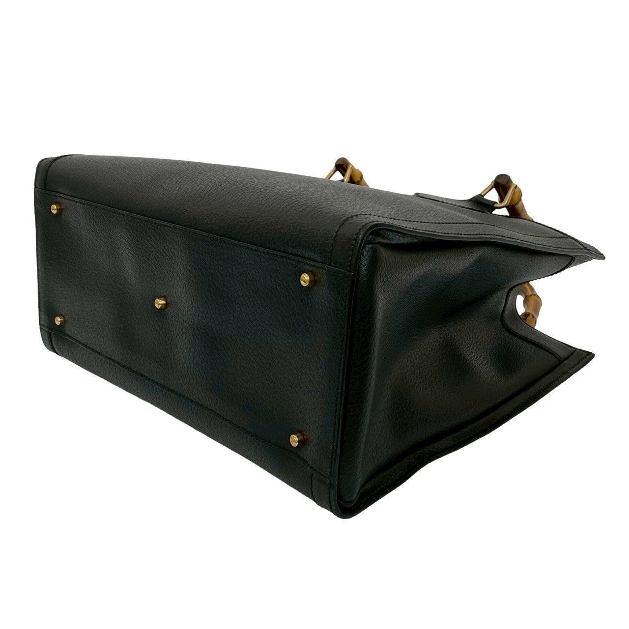 GUCCI Handbag leather black Bamboo