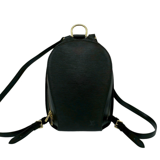 LOUIS VUITTON Backpack Epi Leather black Epi Mabillon