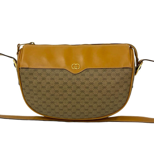 GUCCI Shoulder Bag leather Brown