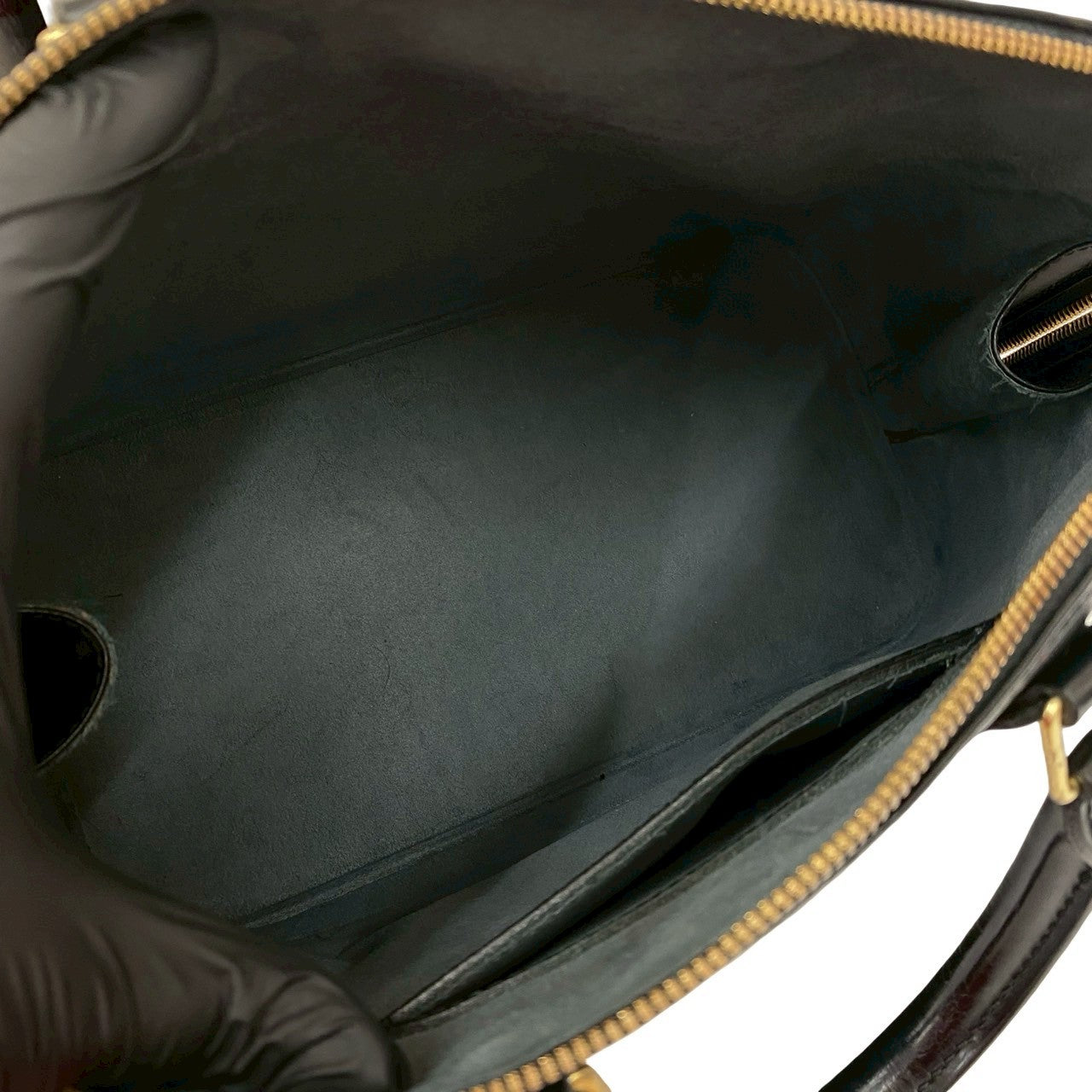 LOUIS VUITTON Handbag Epi Leather black Epi Alma