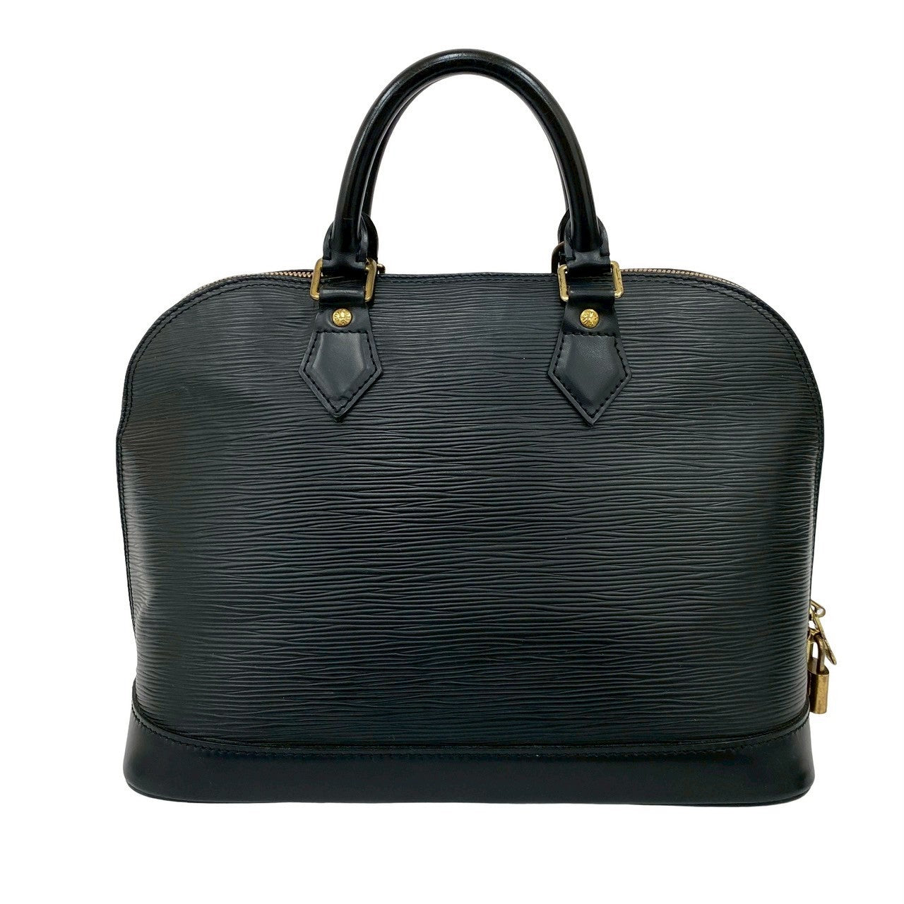 LOUIS VUITTON Handbag Epi Leather black Epi Alma