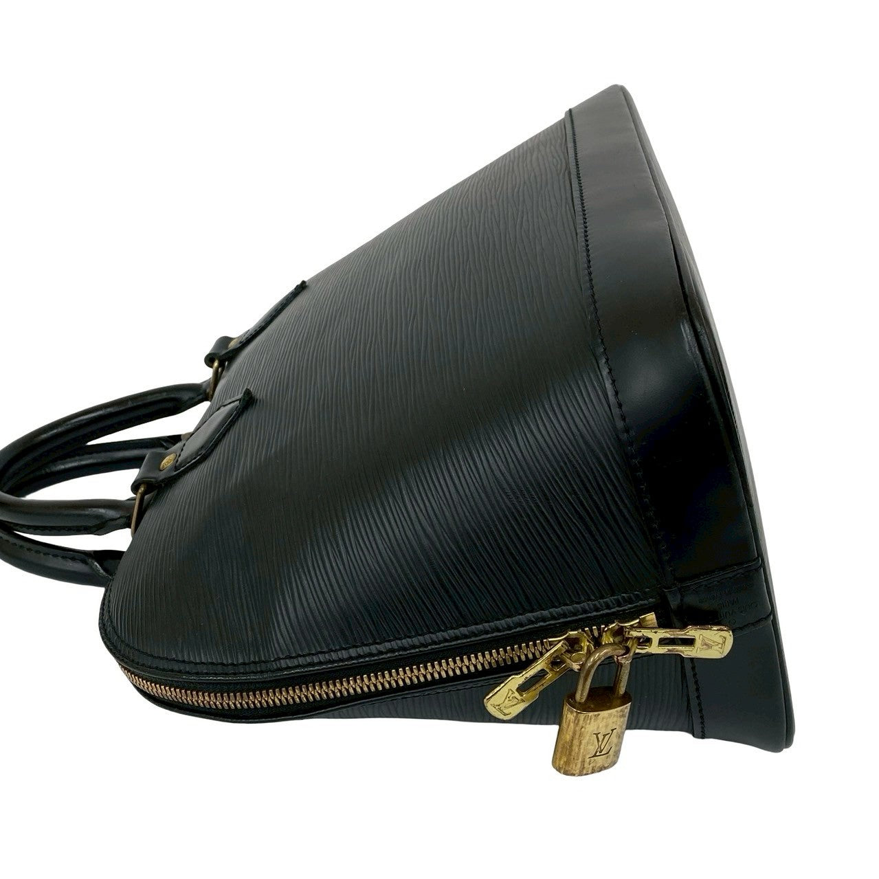 LOUIS VUITTON Handbag Epi Leather black Epi Alma