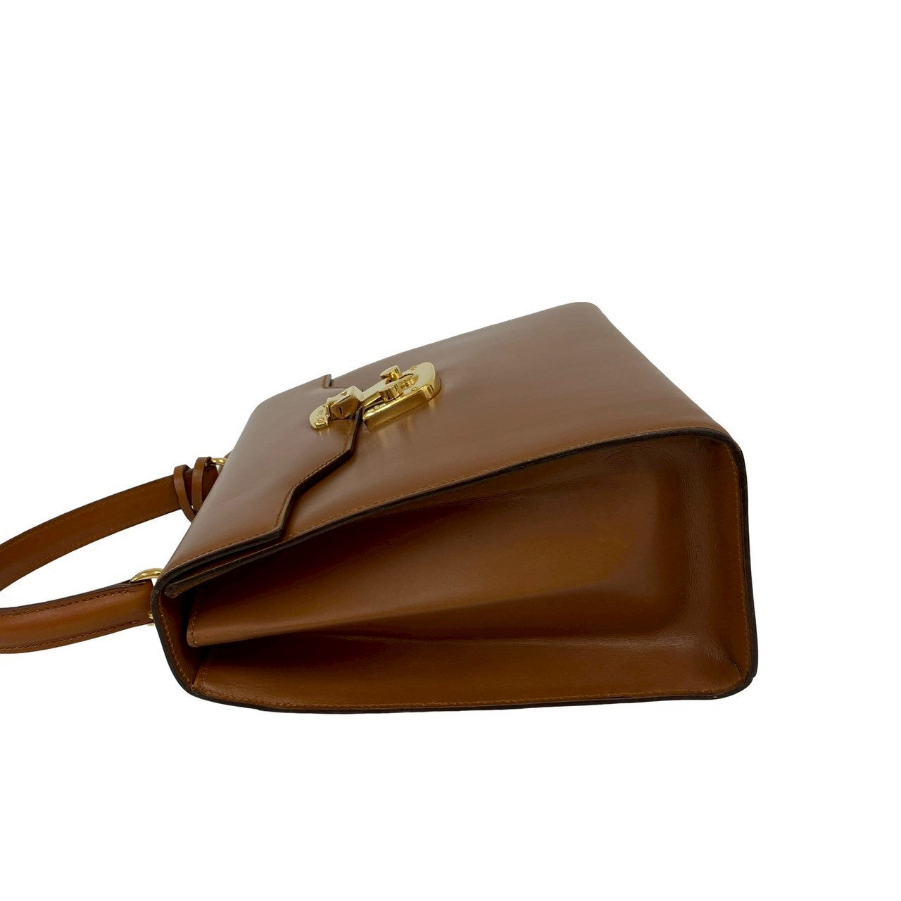 GUCCI Shoulder Bag Calfskin Brown