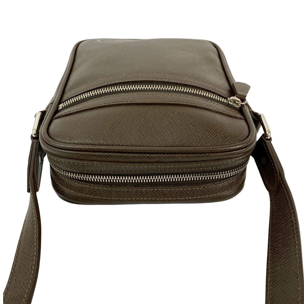 LOUIS VUITTON Shoulder Bag leather Brown Taiga Dimitri