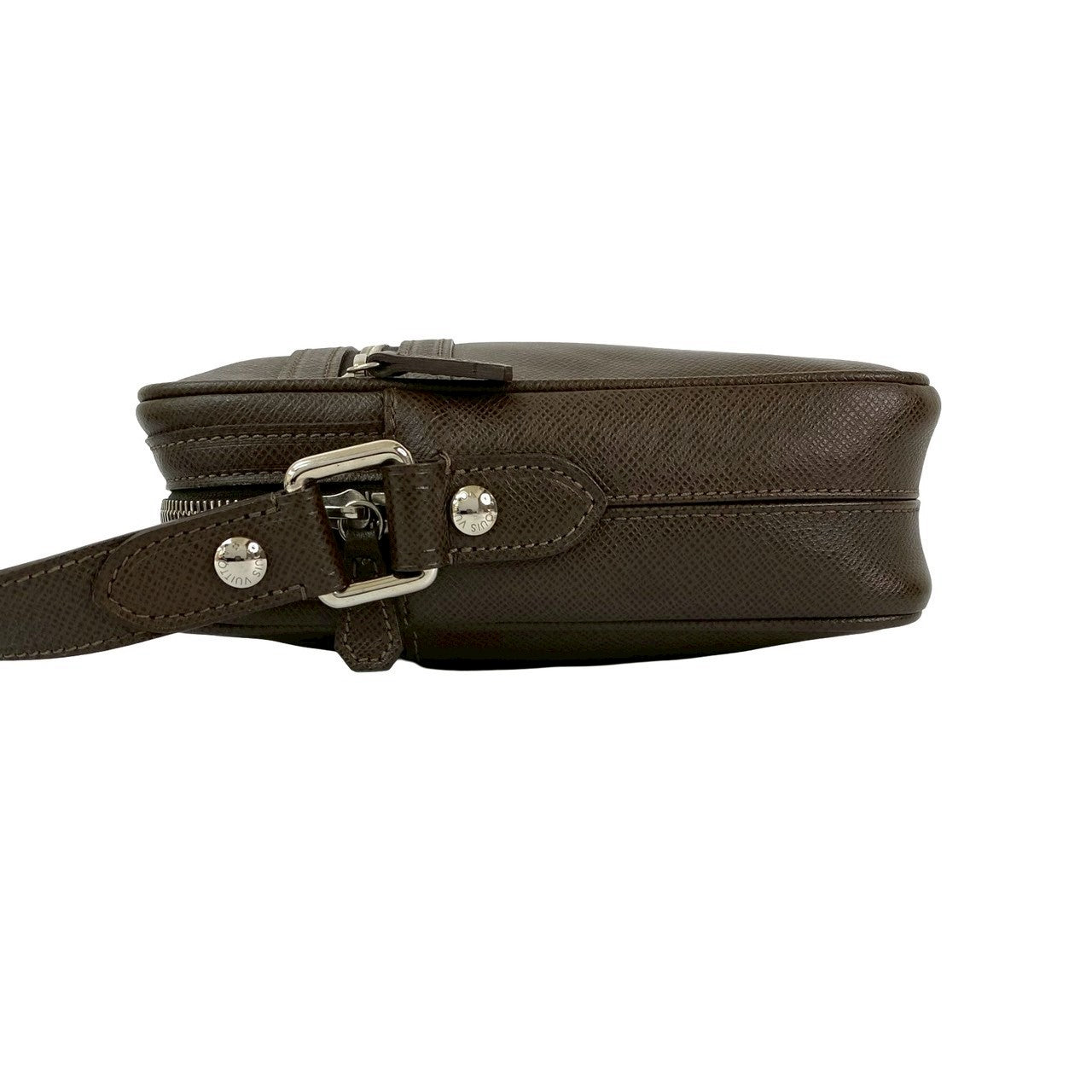 LOUIS VUITTON Shoulder Bag leather Brown Taiga Dimitri
