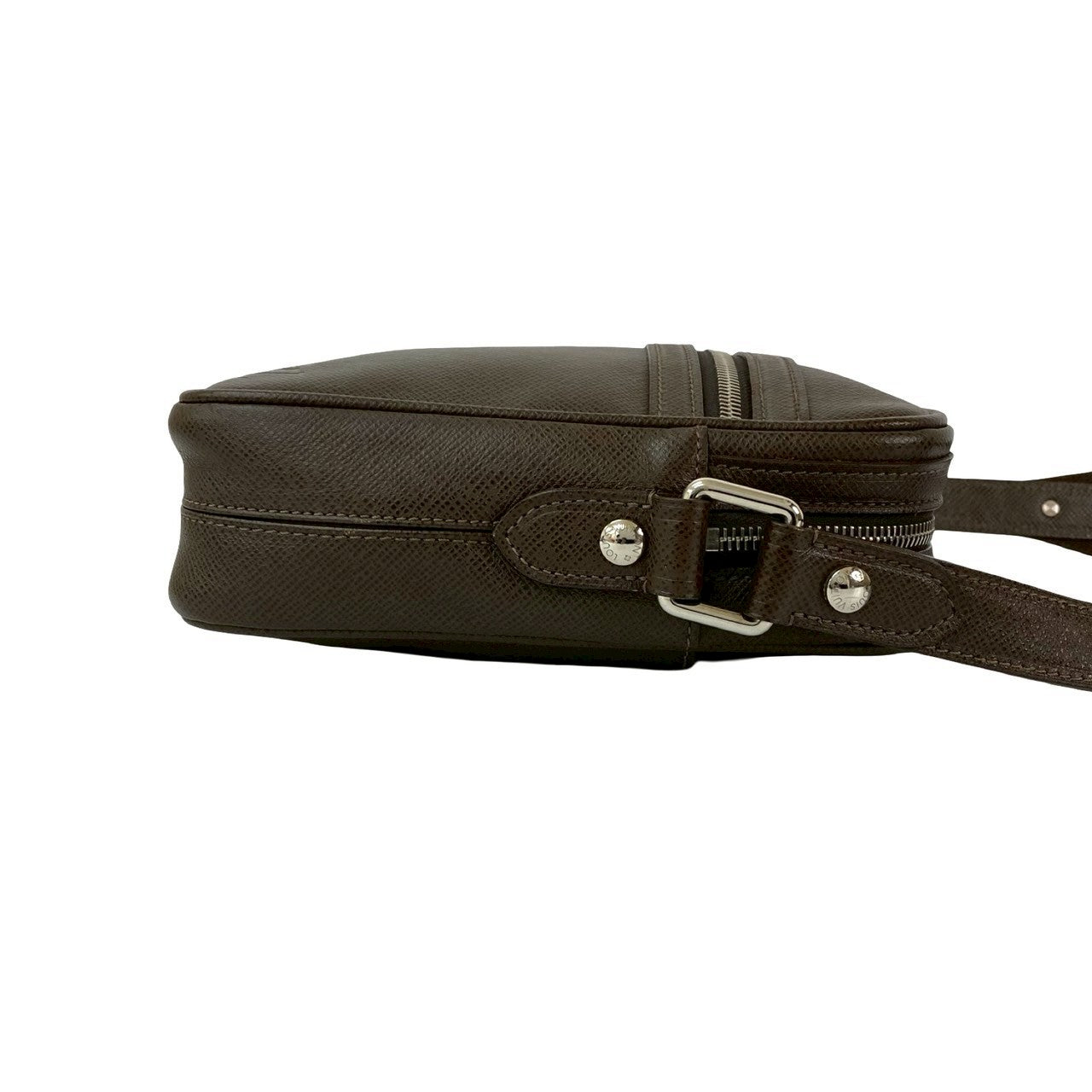 LOUIS VUITTON Shoulder Bag leather Brown Taiga Dimitri
