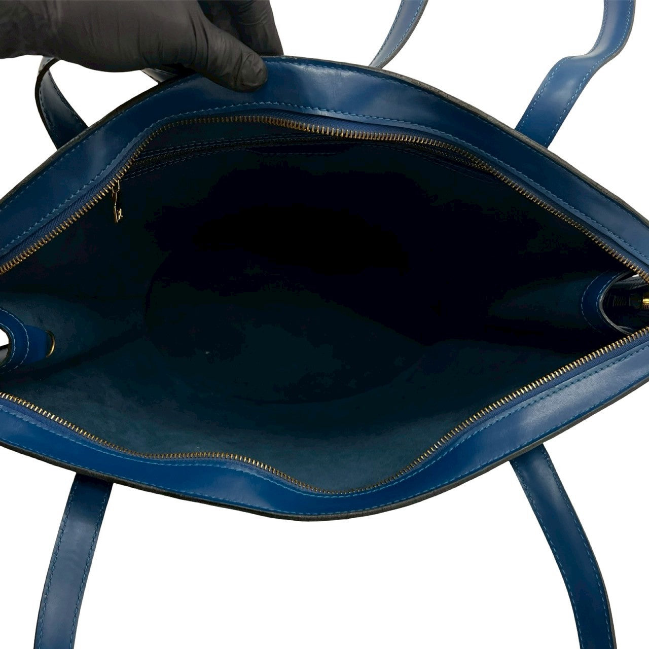 LOUIS VUITTON Tote Bag leather blue Epi Sunjack shopping