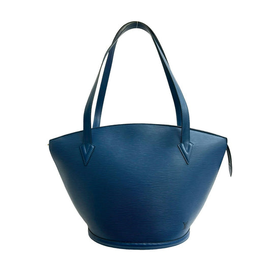 LOUIS VUITTON Tote Bag leather blue Epi Sunjack shopping