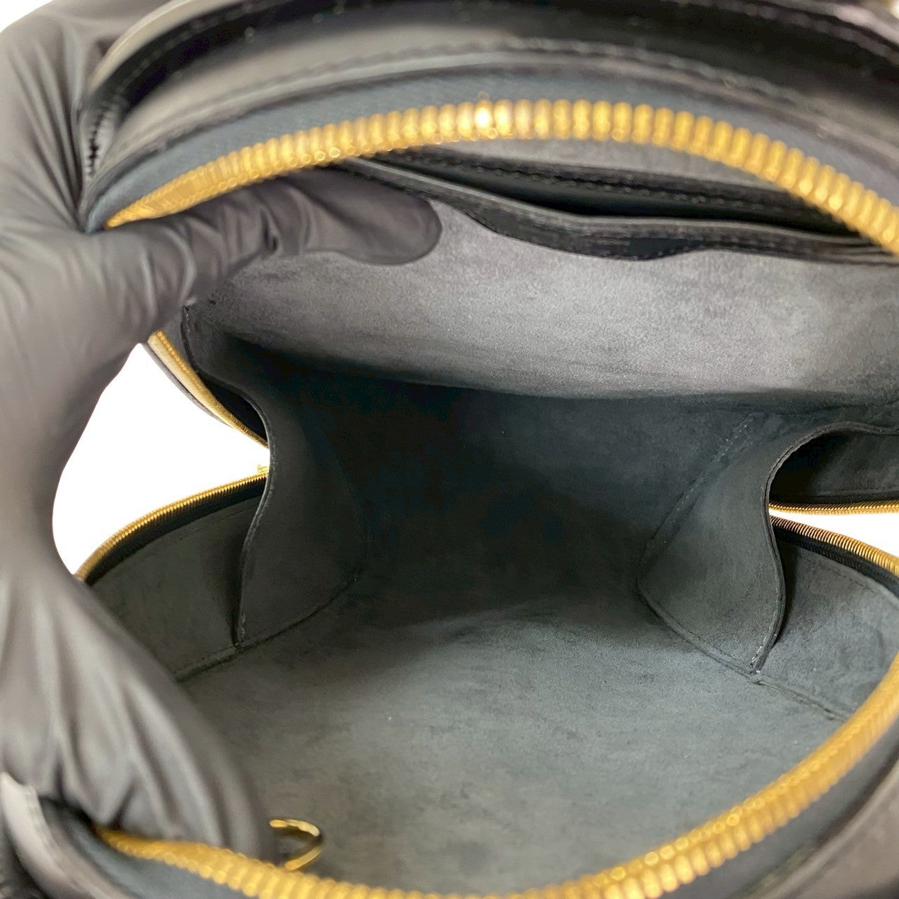 LOUIS VUITTON Backpack leather black Epi Mabillon