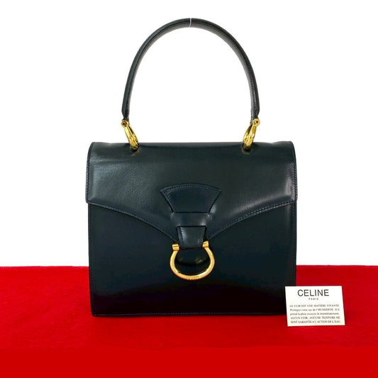 CELINE Handbag Calfskin Navy