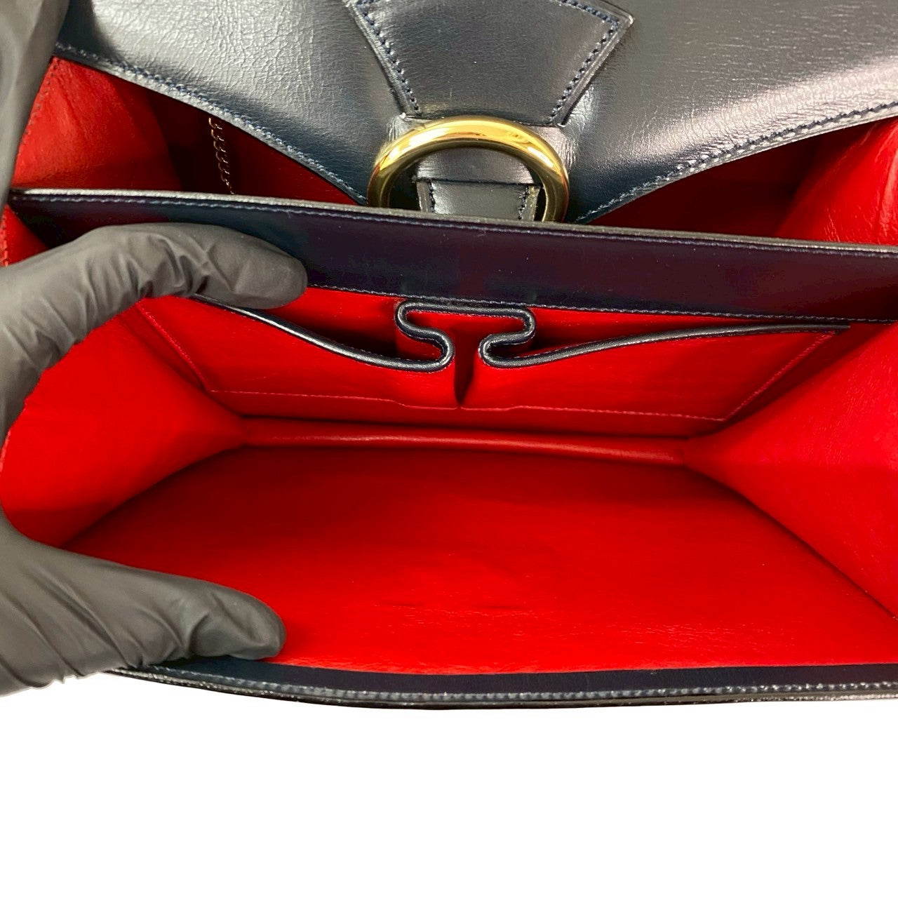 CELINE Handbag Calfskin Navy