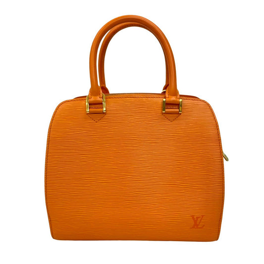 LOUIS VUITTON Handbag Epi Leather Orange Epi Ponneuf