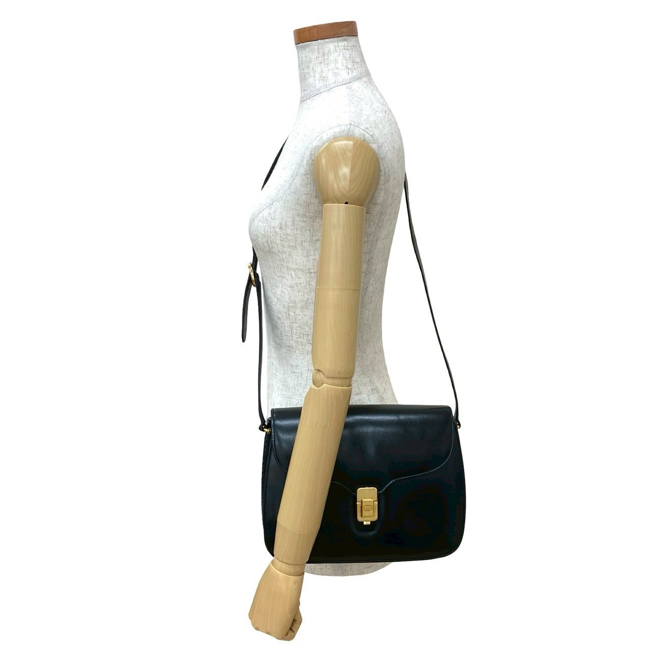GUCCI Shoulder Bag Calfskin black