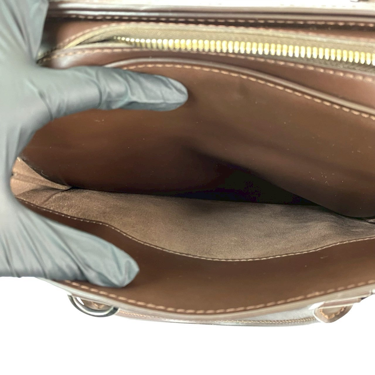 LOUIS VUITTON Handbag leather Brown Epi Ponneuf