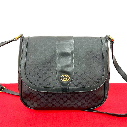 GUCCI Shoulder Bag leather black