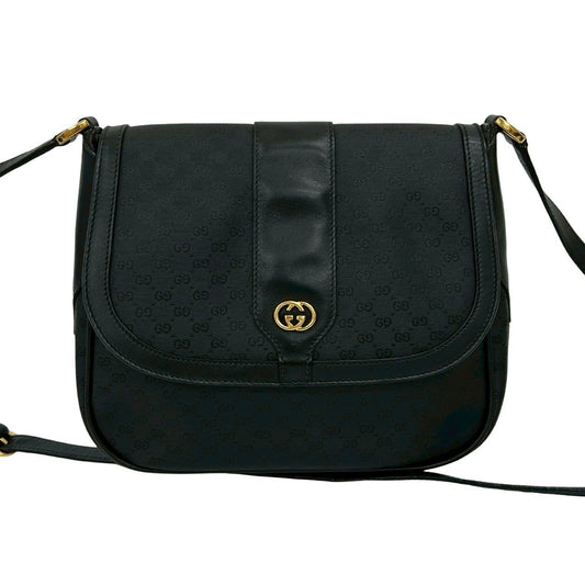 GUCCI Shoulder Bag leather black