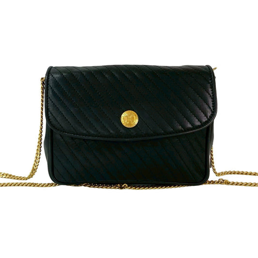 CELINE Shoulder Bag leather black