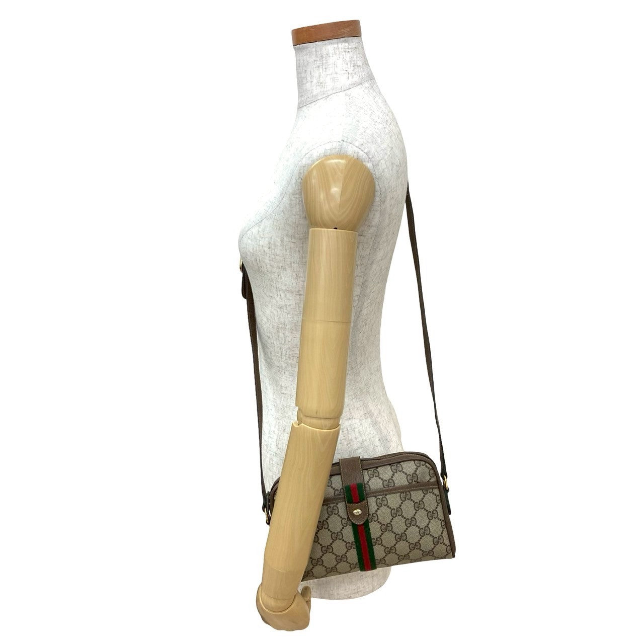 GUCCI Shoulder Bag leather Brown Sherry line