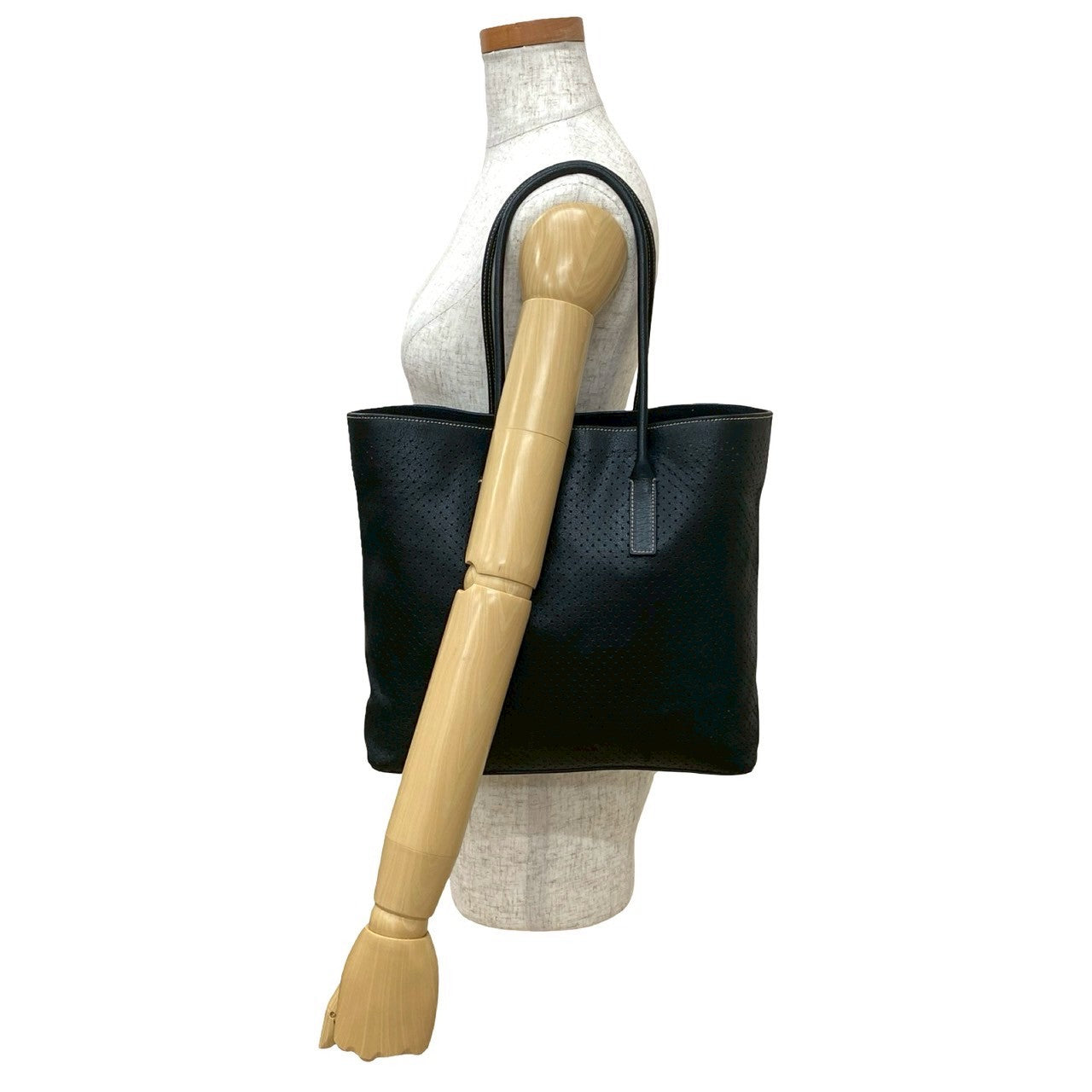PRADA Tote Bag leather black