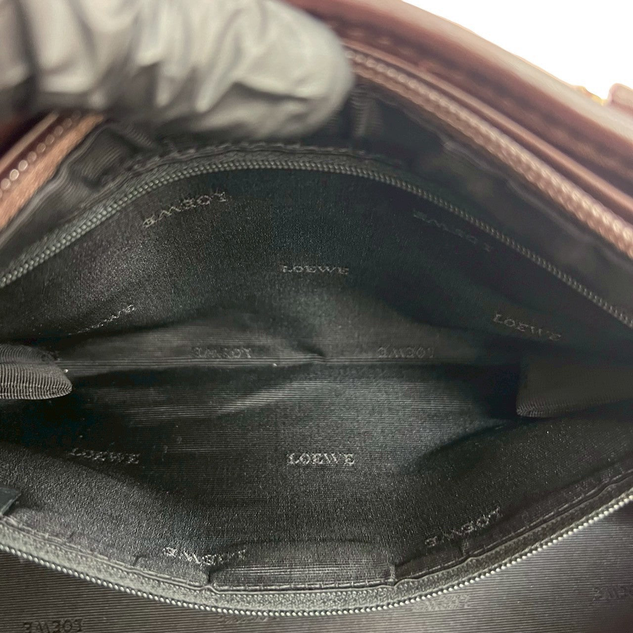 LOEWE Handbag leather Brown Amazona 28