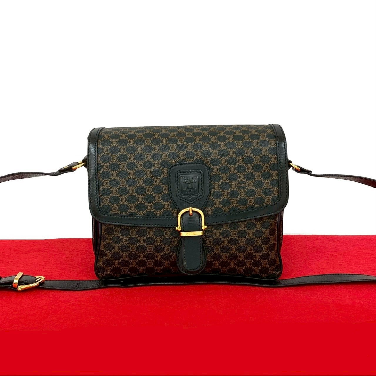 CELINE Shoulder Bag leather Brown