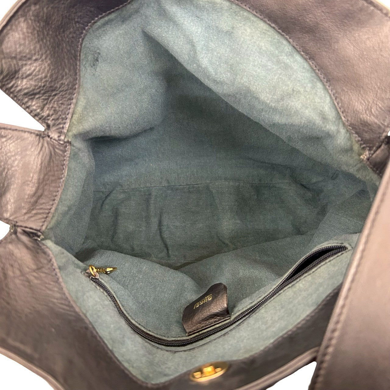 GUCCI Shoulder Bag leather Navy