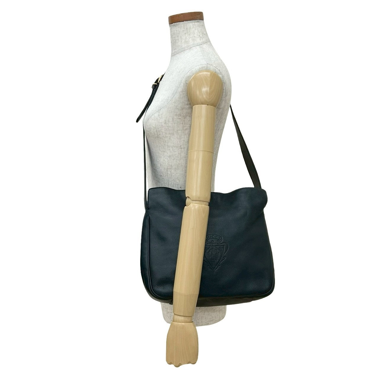 GUCCI Shoulder Bag leather Navy