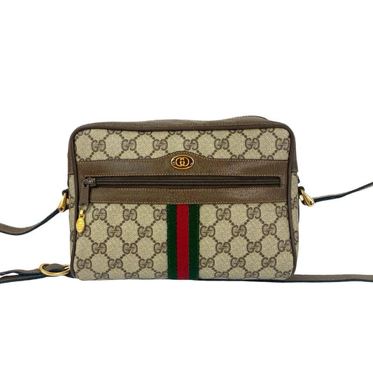 GUCCI Shoulder Bag leather Brown Sherry line