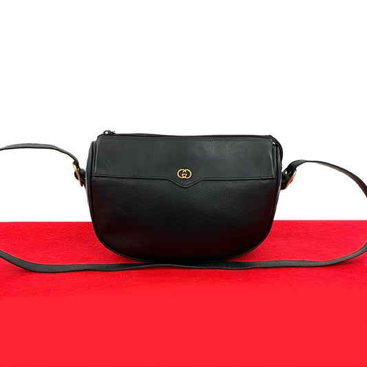 GUCCI Shoulder Bag leather black