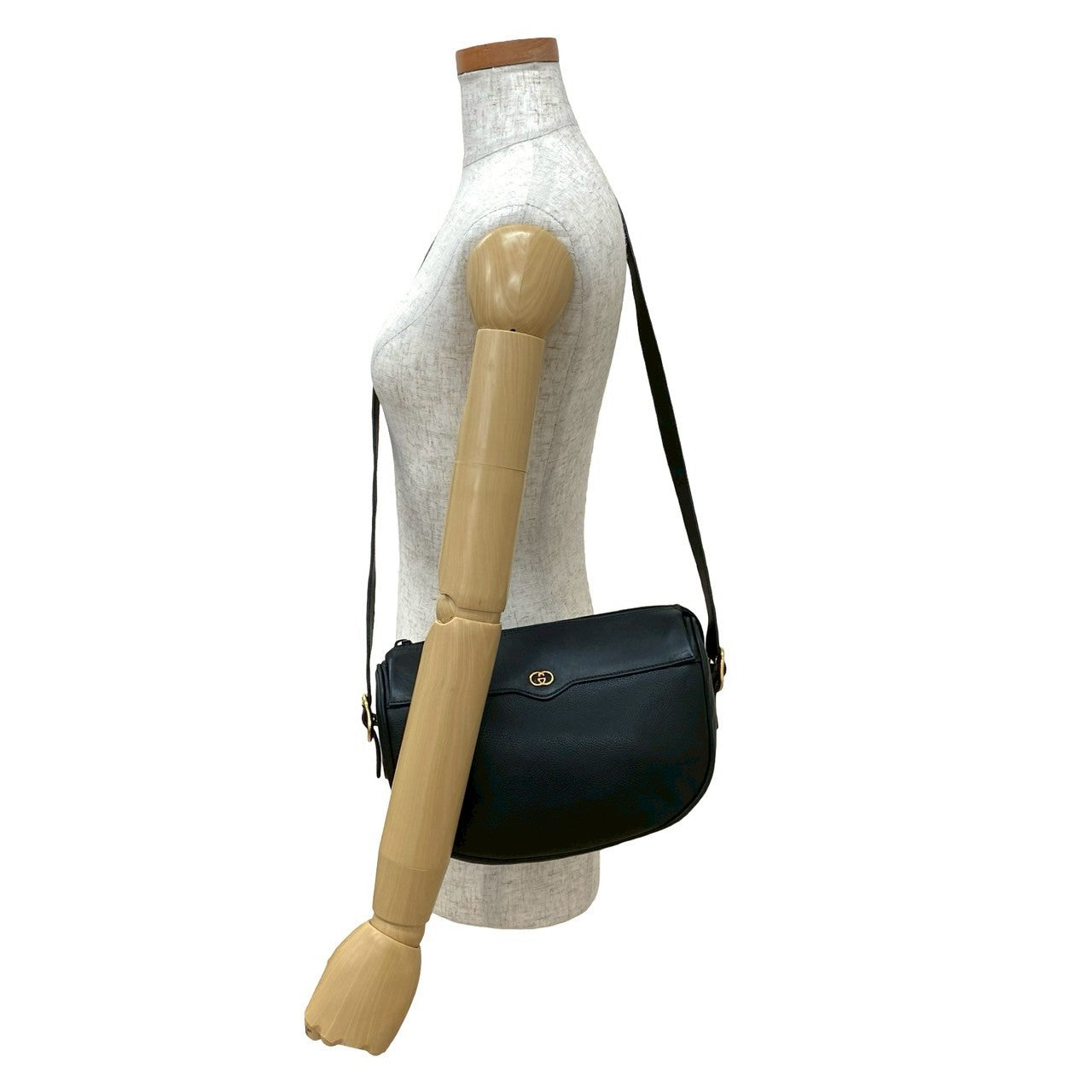 GUCCI Shoulder Bag leather black