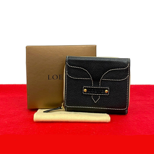 LOEWE Bifold Wallet leather black