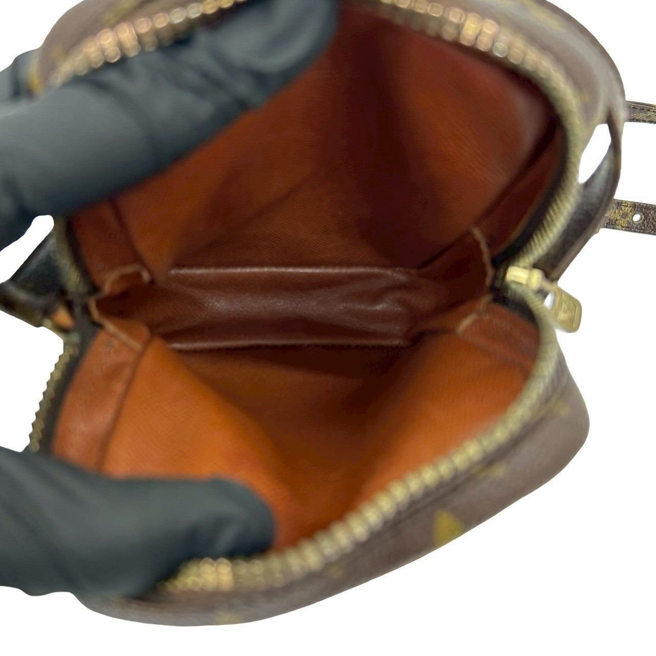 LOUIS VUITTON Shoulder Bag leather Brown Monogram Mini Danube