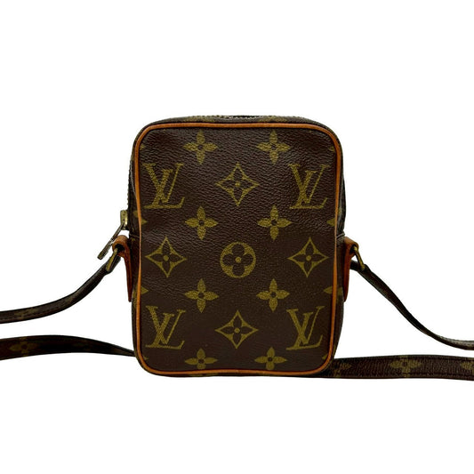LOUIS VUITTON Shoulder Bag leather Brown Monogram Mini Danube