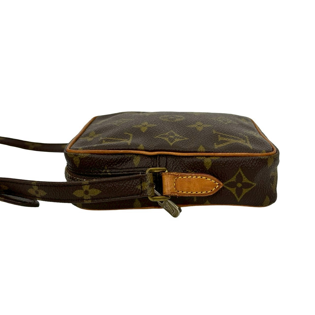 LOUIS VUITTON Shoulder Bag leather Brown Monogram Mini Danube