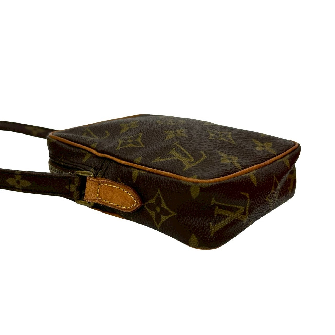 LOUIS VUITTON Shoulder Bag leather Brown Monogram Mini Danube