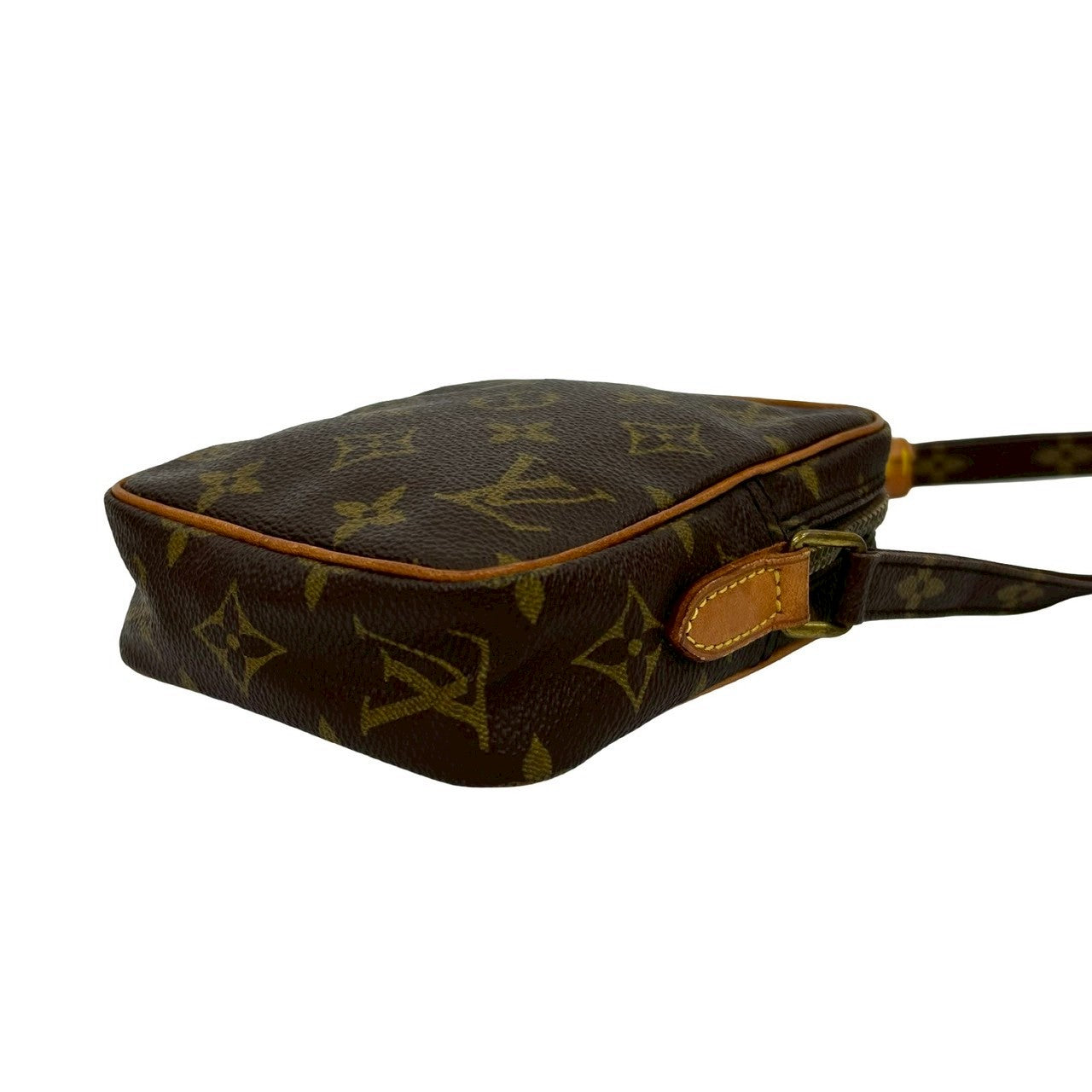 LOUIS VUITTON Shoulder Bag leather Brown Monogram Mini Danube