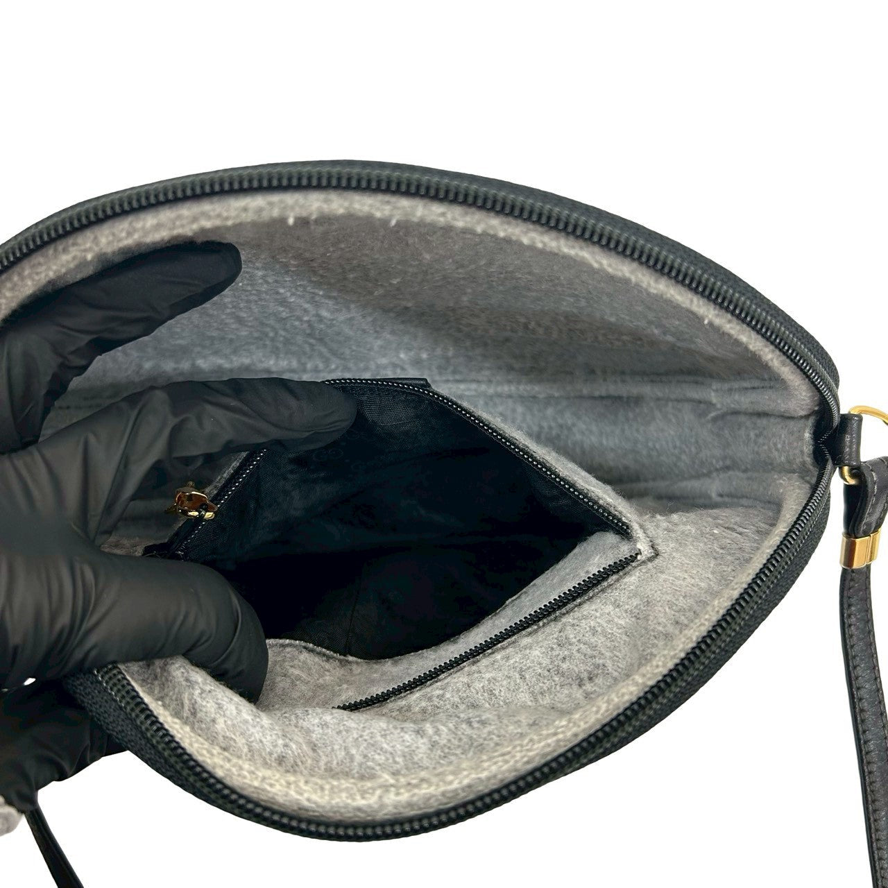 GUCCI Shoulder Bag leather black