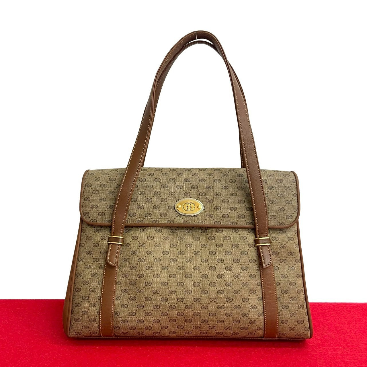 GUCCI Handbag leather Brown