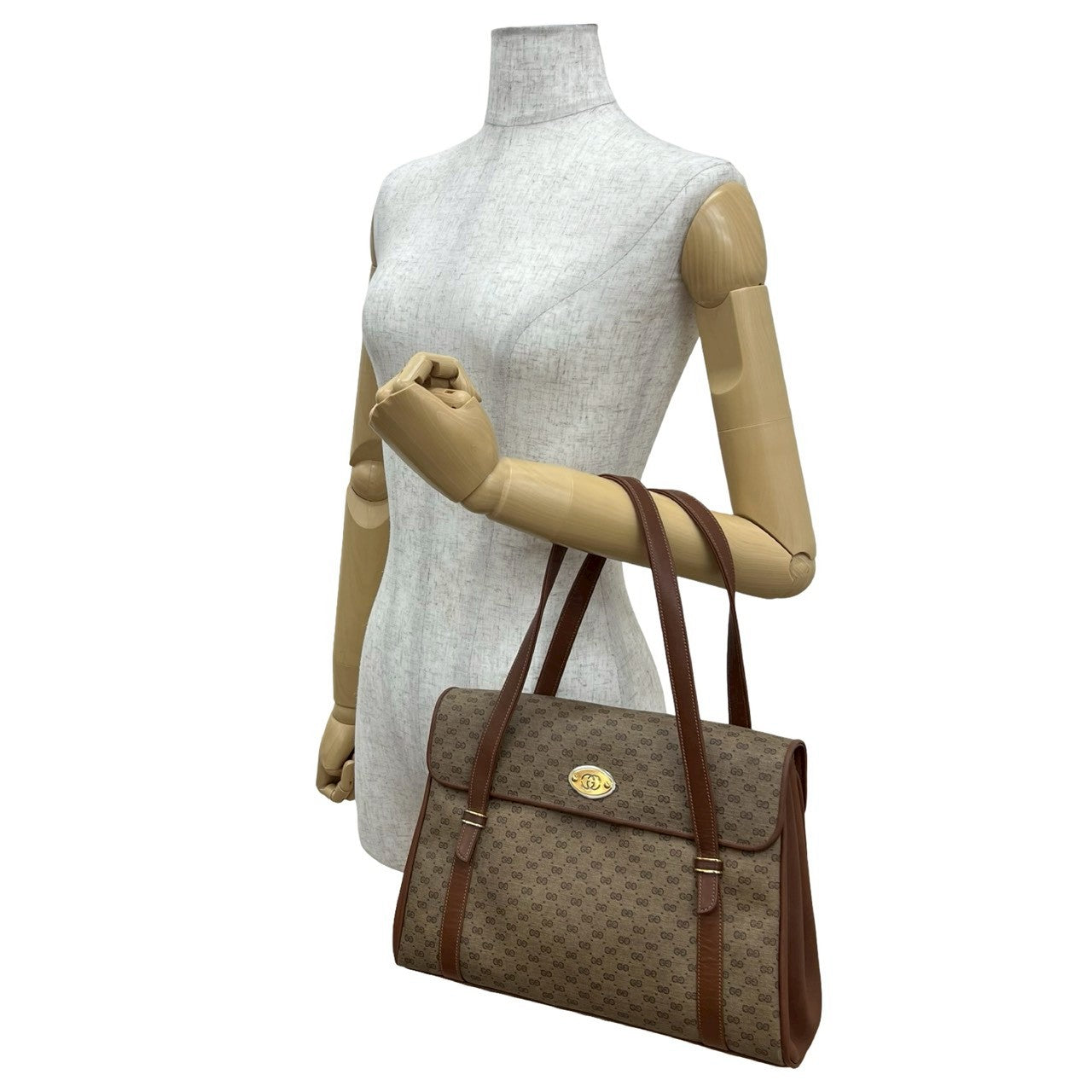 GUCCI Handbag leather Brown