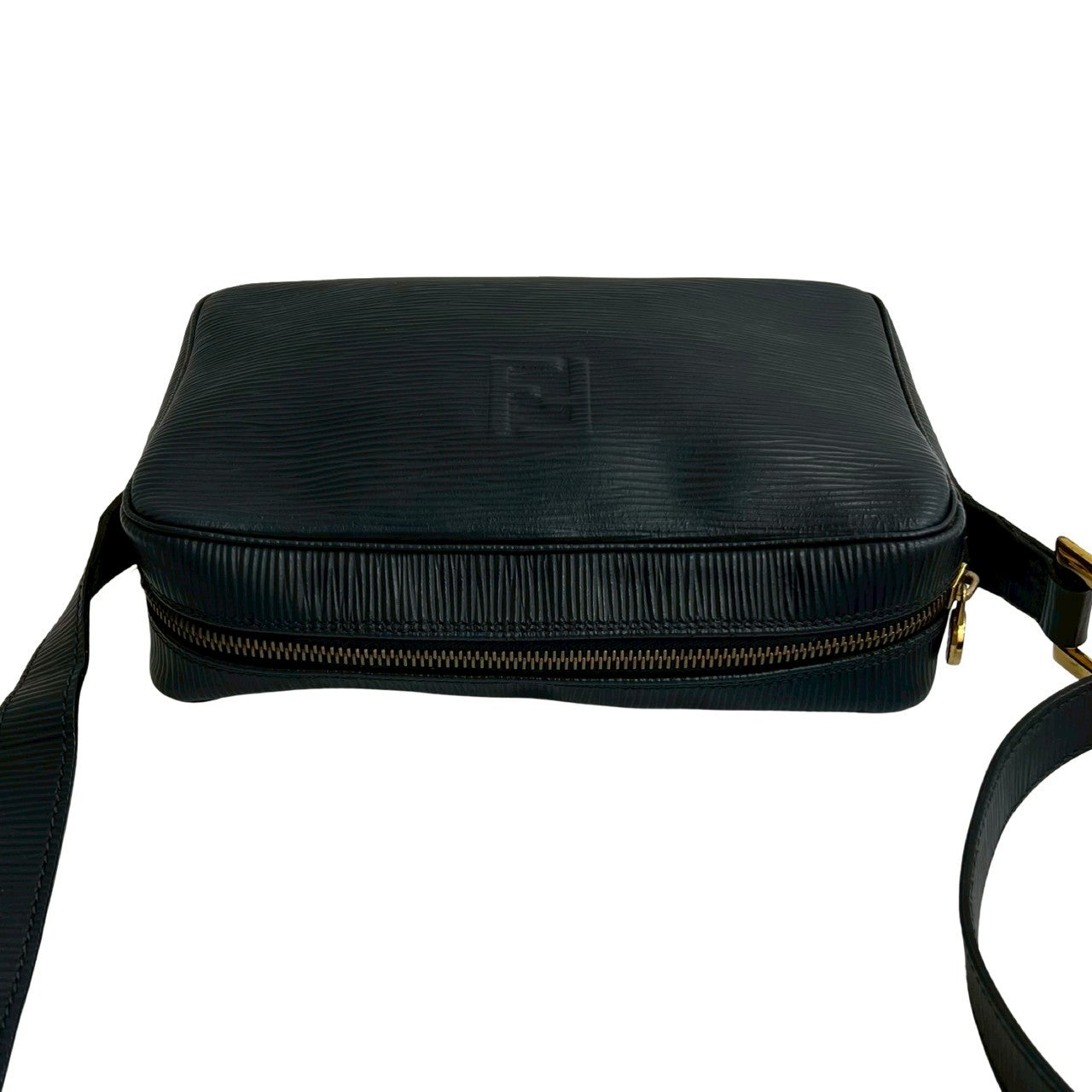 FENDI Shoulder Bag Epi Leather Navy